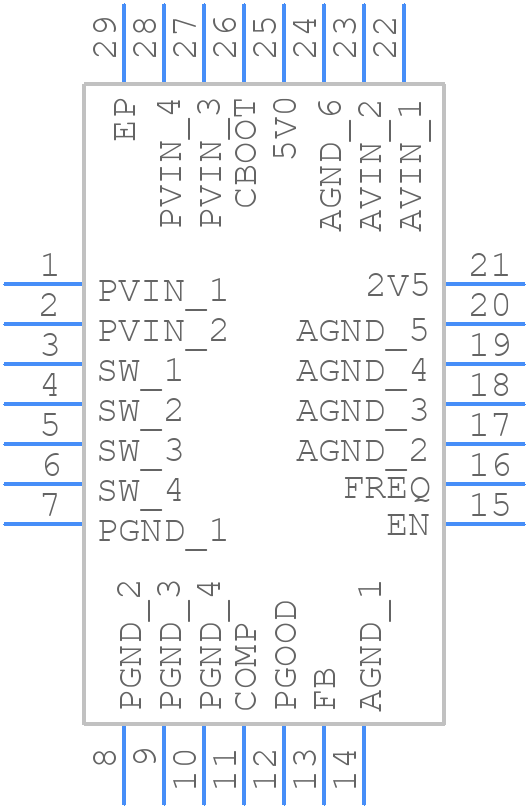 LM21305SQX/NOPB - Texas Instruments - PCB symbol