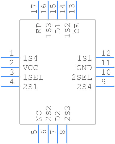 STG3482QTR - STMicroelectronics - PCB symbol