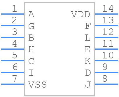 HCF40106BM1 - STMicroelectronics - PCB symbol