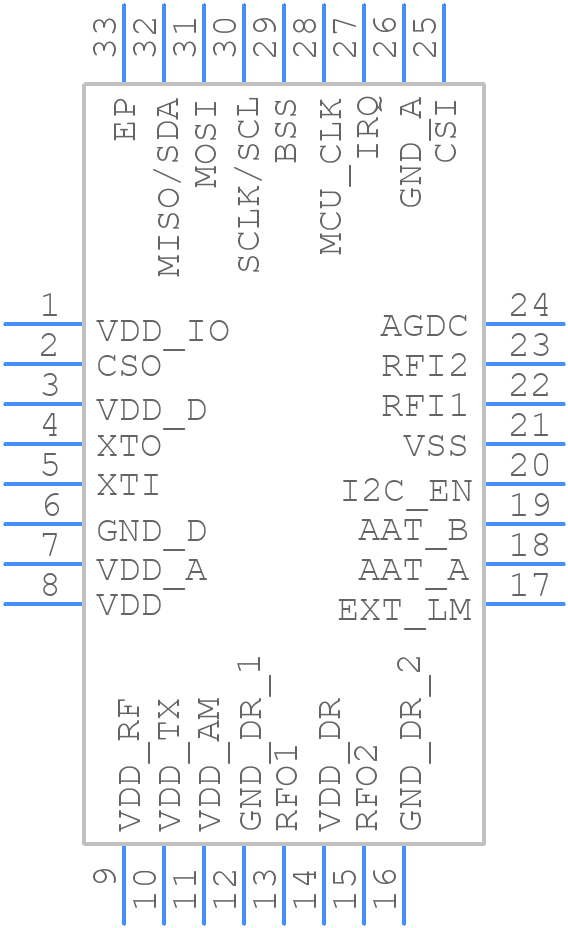 ST25R3920-AQWT - STMicroelectronics - PCB symbol