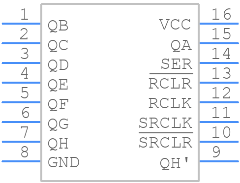 SN74LV594ADRG4 - Texas Instruments - PCB symbol