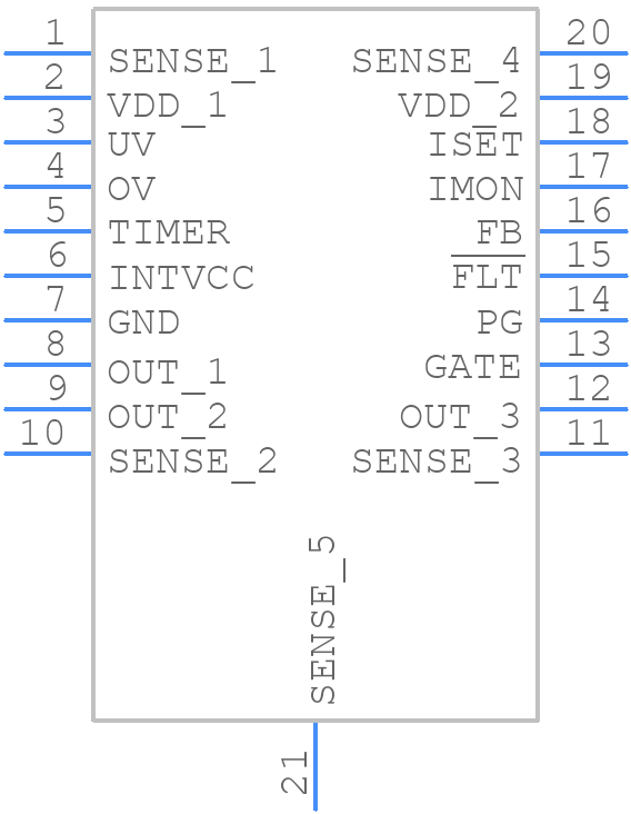 LTC4217HFE#PBF - Analog Devices - PCB symbol