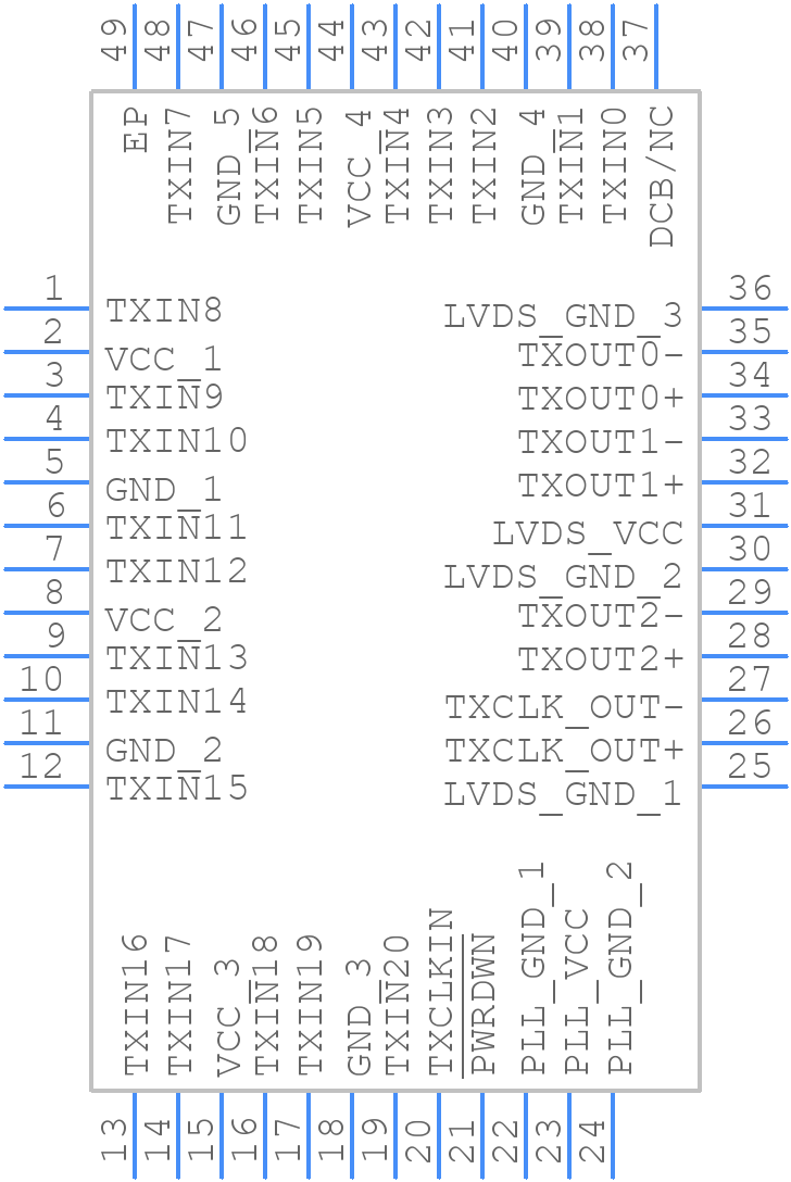 MAX9213ETM+T - Analog Devices - PCB symbol