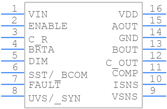 LX27901IDW - Microsemi Corporation - PCB symbol