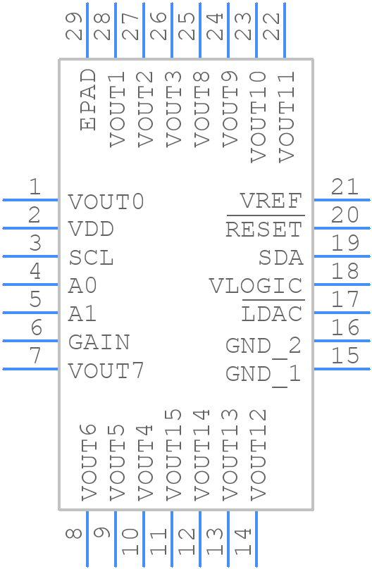 AD5673RBCPZ-1 - Analog Devices - PCB symbol