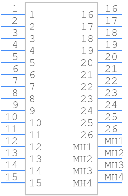 B5743-226-M-L-3 - Harwin - PCB symbol