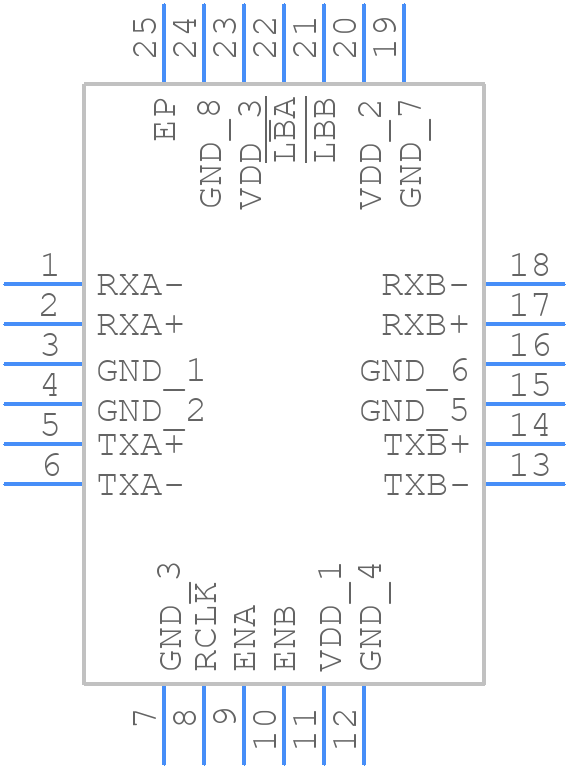 TLK1002RGER - Texas Instruments - PCB symbol