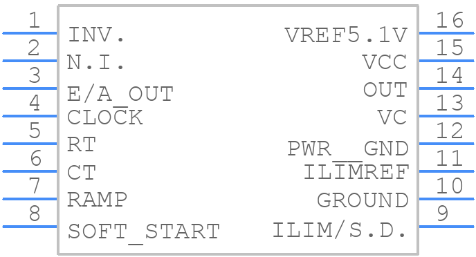 UC3823DWTR - Texas Instruments - PCB symbol