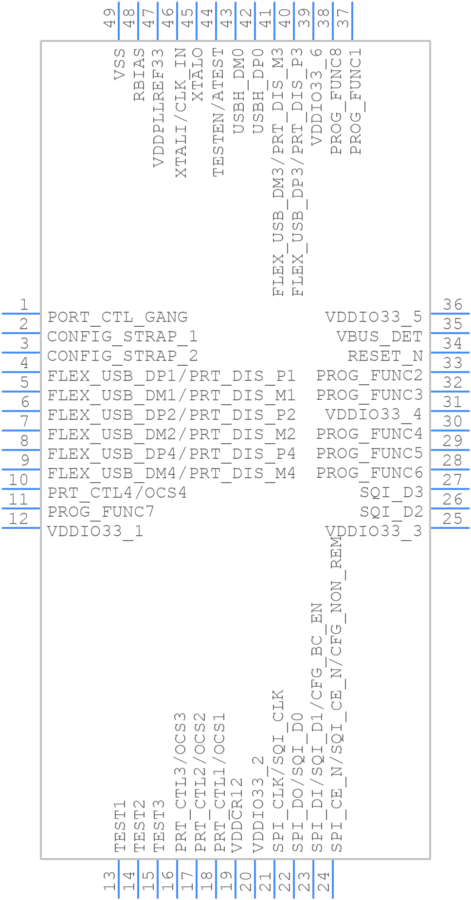 USB4715T-I/Y9X - Microchip - PCB symbol