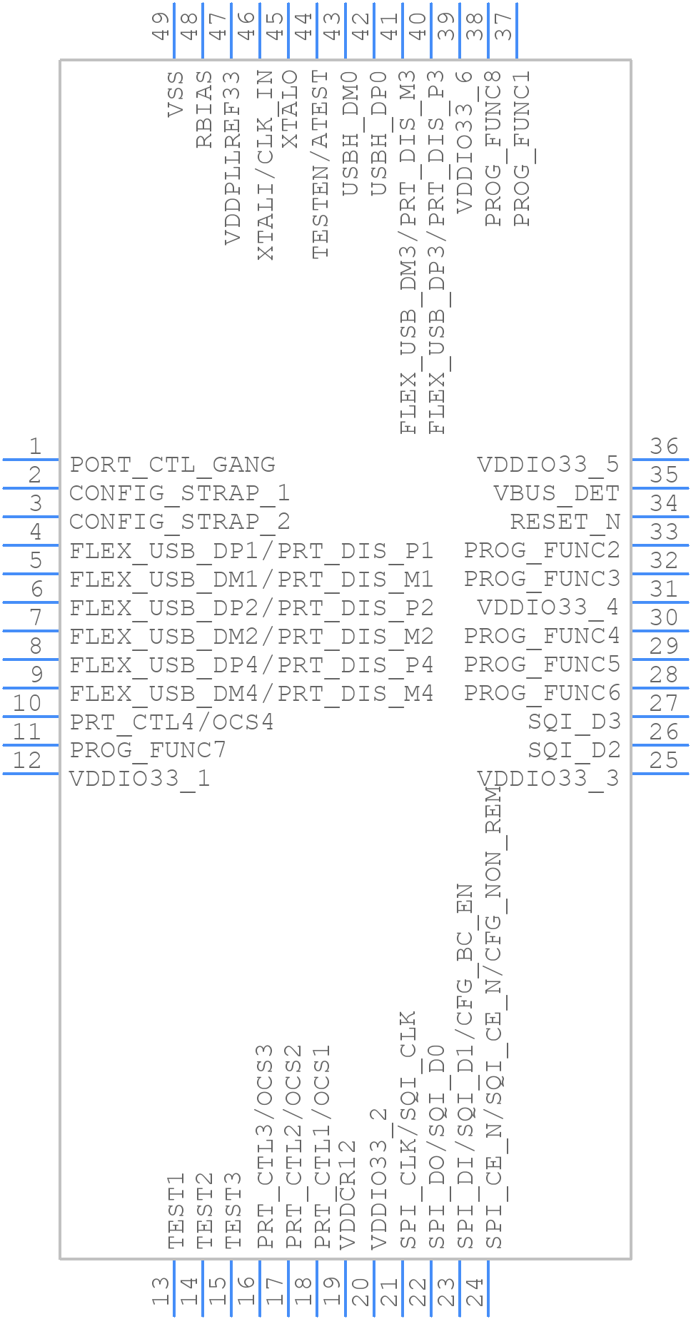 USB4715T/Y9X - Microchip - PCB symbol