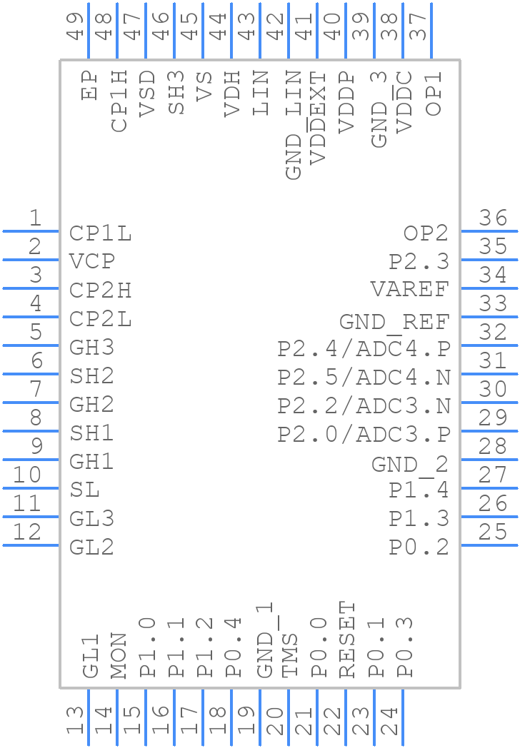 TLE98792QXA40XUMA1 - Infineon - PCB symbol