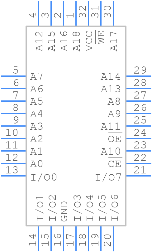 AT49BV040B-JU - Microchip - PCB symbol