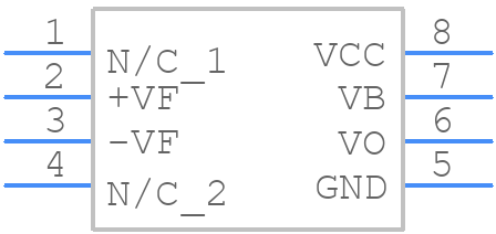 HCPL4503TSR2VM - onsemi - PCB symbol