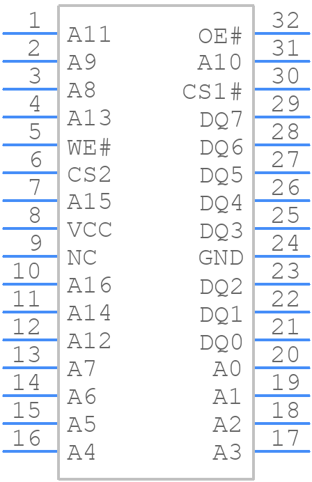 R1LP0108ESF-5SI#B0 - Renesas Electronics - PCB symbol