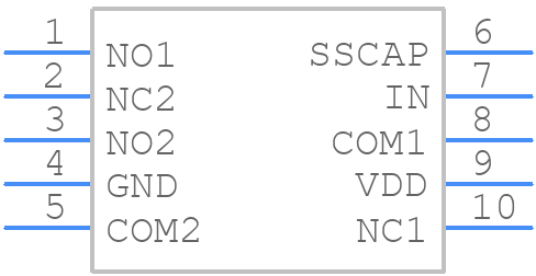 PI3A288ZMEX - Diodes Incorporated - PCB symbol