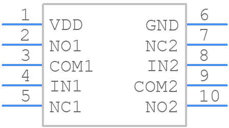 PI3A223ZMEX - Diodes Incorporated - PCB symbol