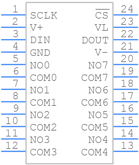 MAX335CNG+ - Analog Devices - PCB symbol