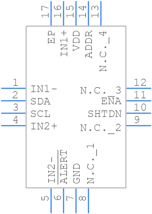 MAX34408ETE+ - Analog Devices - PCB symbol