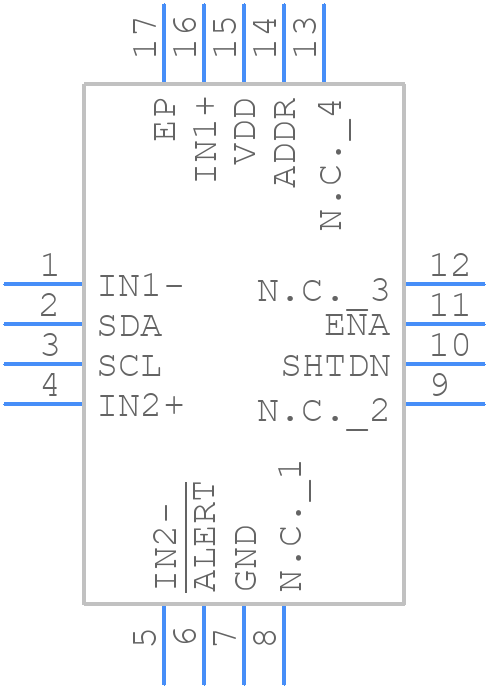 MAX34408ETE+T - Analog Devices - PCB symbol