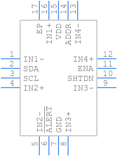 MAX34409ETE+ - Analog Devices - PCB symbol