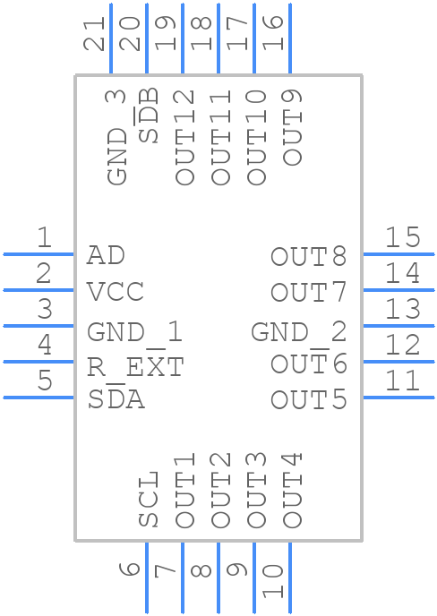 IS31FL3206-QFLS4-TR - Lumissil Microsystems - PCB symbol