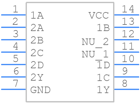 SN74S51DRE4 - Texas Instruments - PCB symbol