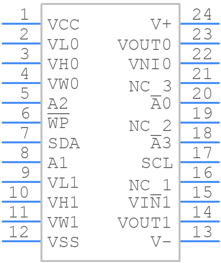X9448WS24I-2.7 - Renesas Electronics - PCB symbol