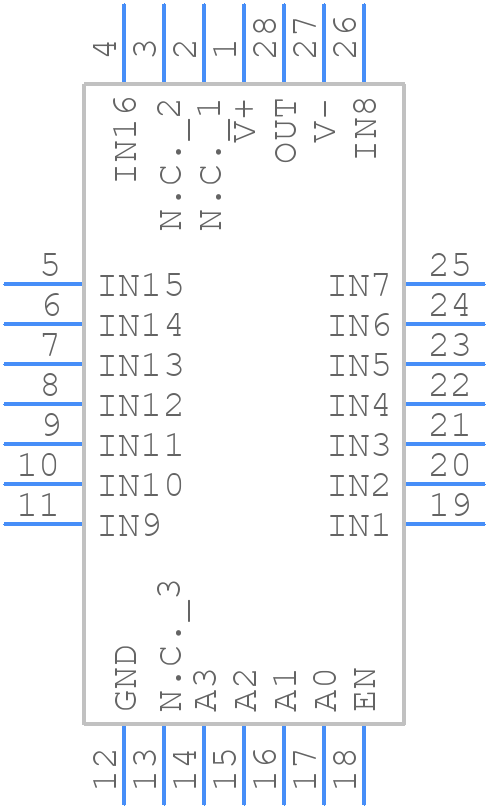 DG506ADN+ - Analog Devices - PCB symbol