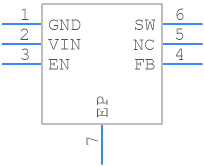 TPS61040DRVTG4 - Texas Instruments - PCB symbol