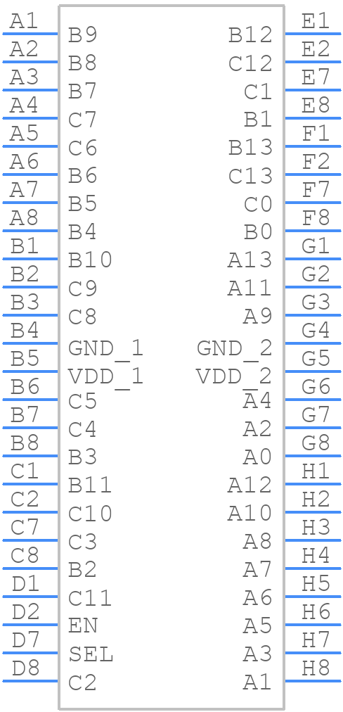 PI2DDR3212NCE - Diodes Incorporated - PCB symbol