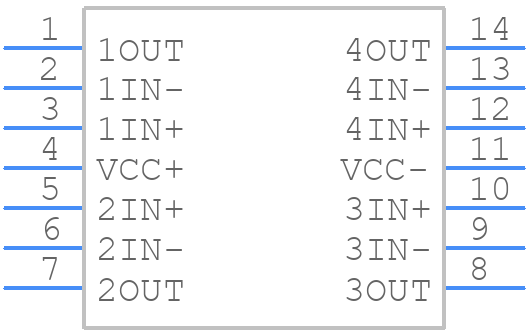 LT1014CNG4 - Texas Instruments - PCB symbol