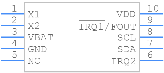ISL12082IUZ-T - Renesas Electronics - PCB symbol