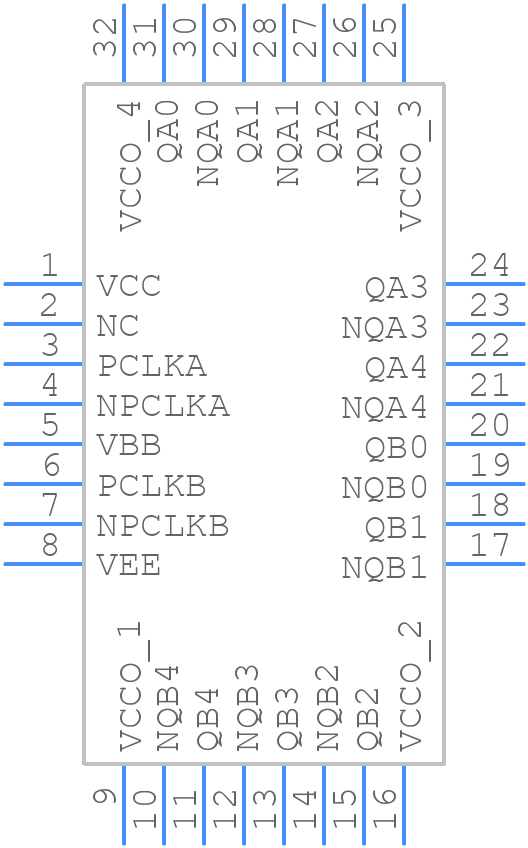 ICS853210AYLFT - Renesas Electronics - PCB symbol