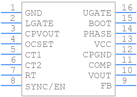 ISL6406IB-T - Renesas Electronics - PCB symbol