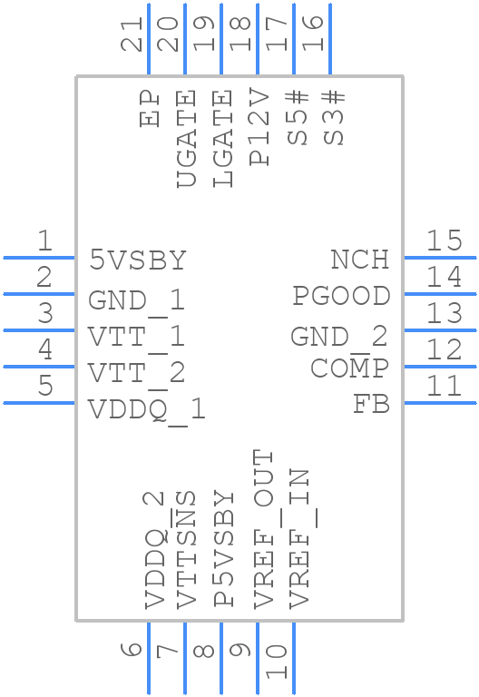ISL6532BCRZ - Renesas Electronics - PCB symbol