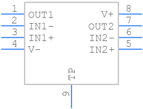 TLV6742IDSGR - Texas Instruments - PCB symbol