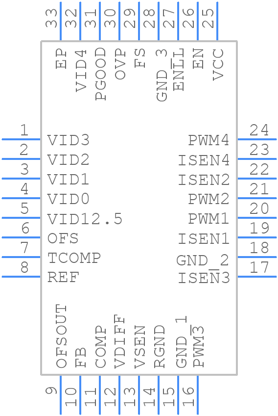 ISL6556BCRZ-T - Renesas Electronics - PCB symbol