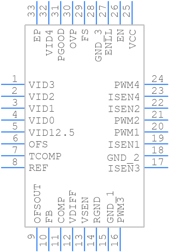 ISL6556BCR - Renesas Electronics - PCB symbol