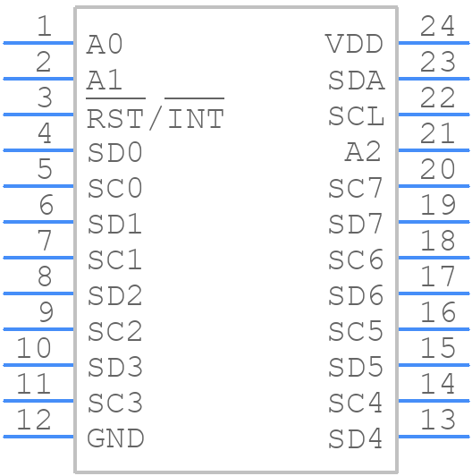 MAX7357EUG+ - Analog Devices - PCB symbol