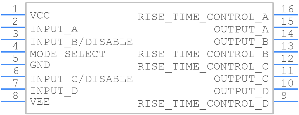 DS1691AJ - Texas Instruments - PCB symbol