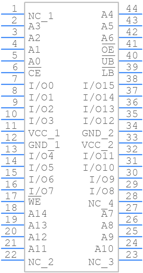 AS7C3513B-20TCN - Alliance Memory - PCB symbol