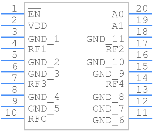 ADG904BRUZ-REEL7 - Analog Devices - PCB symbol