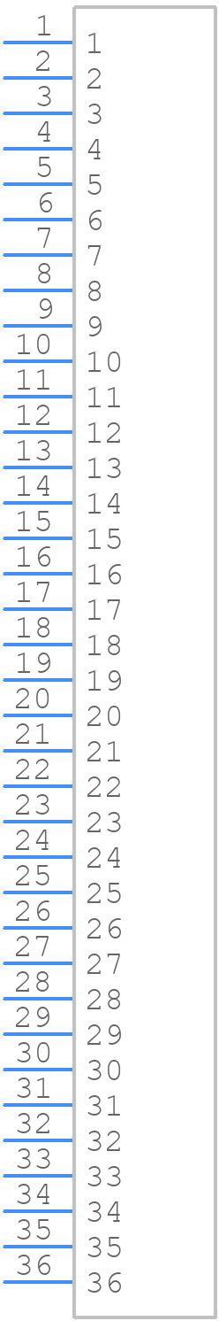 TSW-136-13-F-S - SAMTEC - PCB symbol