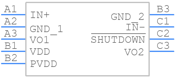 LM4670ITLX/NOPB - Texas Instruments - PCB symbol