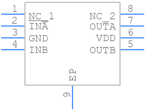 ISL89162FBEAZ-T - Renesas Electronics - PCB symbol
