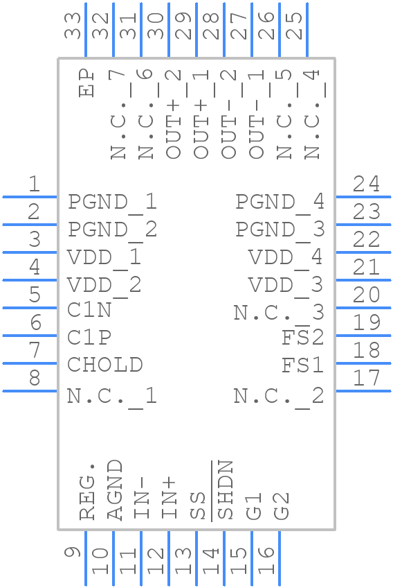MAX9713ETJ+T - Analog Devices - PCB symbol