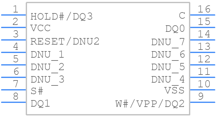 N25Q256A13ESF40F - Micron - PCB symbol