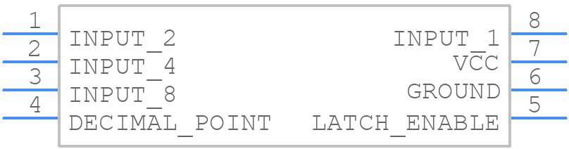 HDSP-0761 - Avago Technologies - PCB symbol