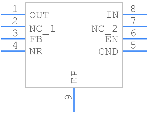TPS79401DGNRG4 - Texas Instruments - PCB symbol