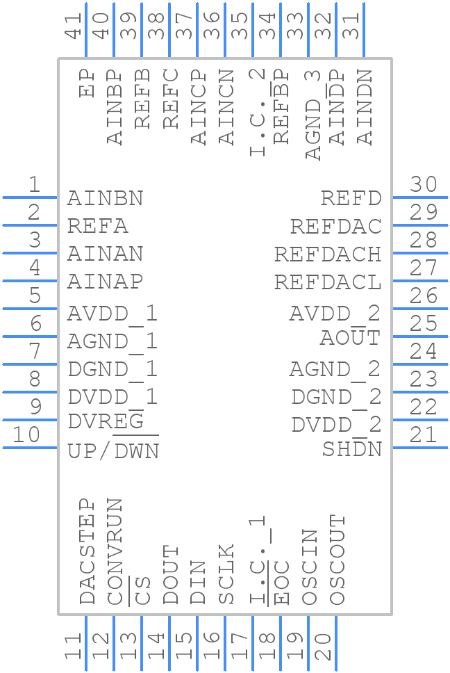 MAX11043ATL+T - Analog Devices - PCB symbol